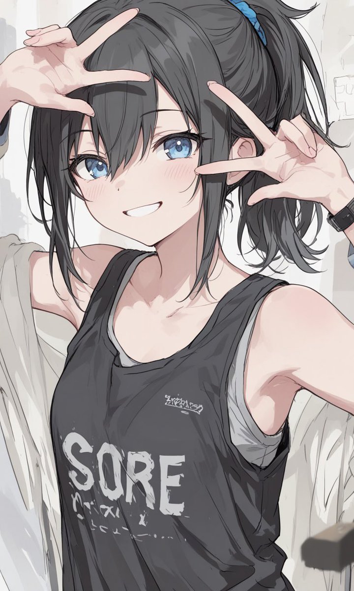 kawaiiaiflower's tweet photo. 黒髪ポニテちゃんぶい✌️ https://t.co/pC80dZaNSE