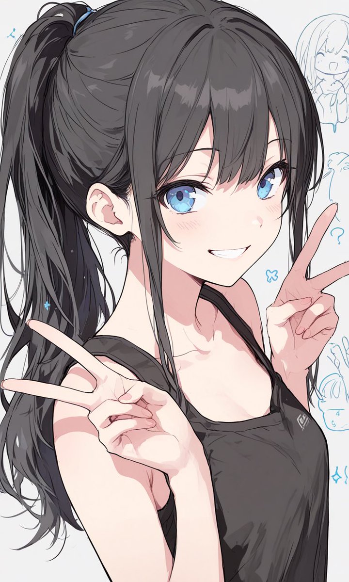 kawaiiaiflower's tweet photo. 黒髪ポニテちゃんぶい✌️ https://t.co/pC80dZaNSE