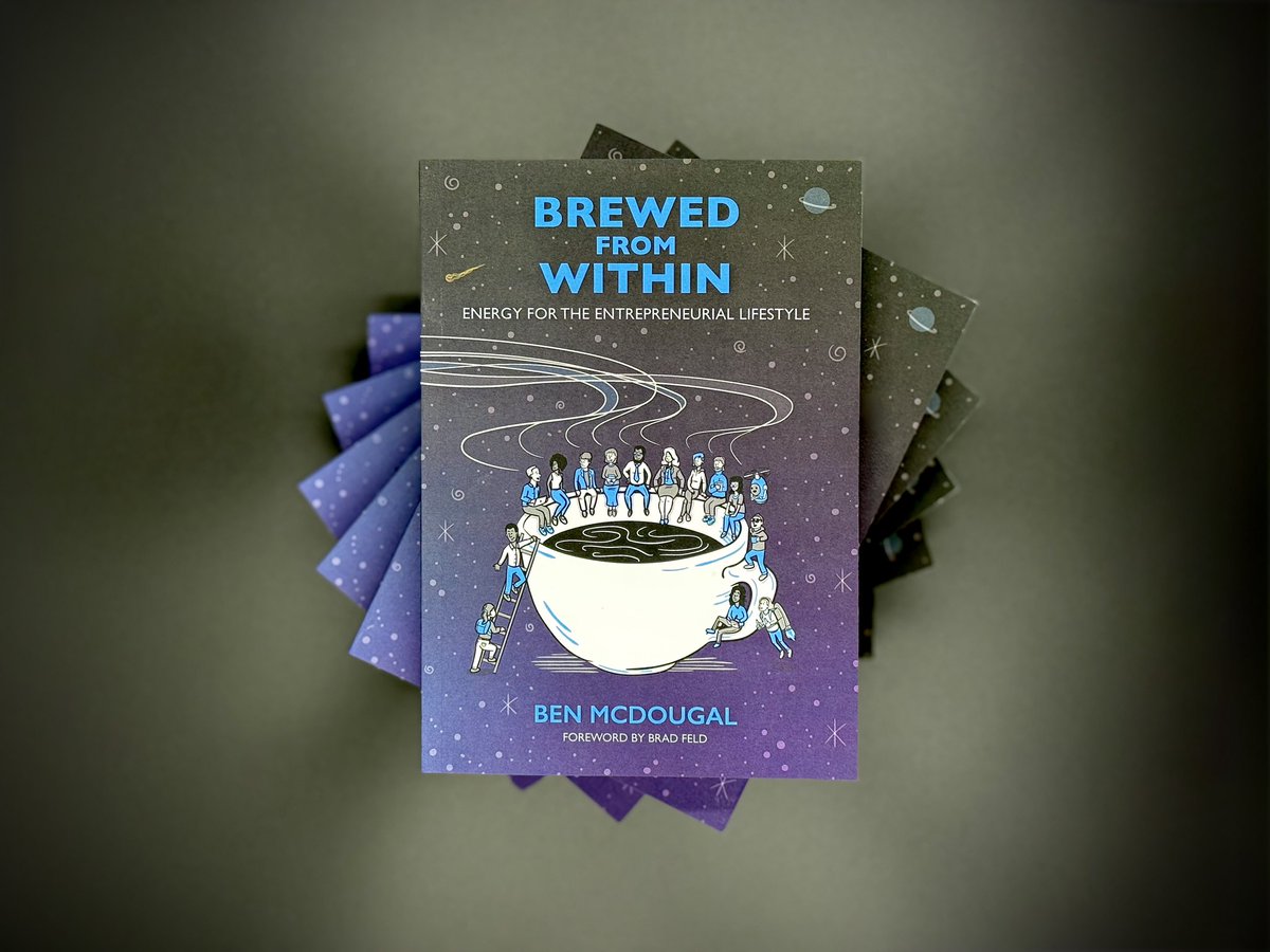 BENovator's tweet photo. Brewed From Within is my new book that energizes our entrepreneurial lifestyle!

Explore 125 remarkable riffs in four timeless sections, meet 20+ contributing authors, and secure signed softcovers with an eBook companion at https://t.co/07l27gmve8. https://t.co/GxLDgEC7Jf