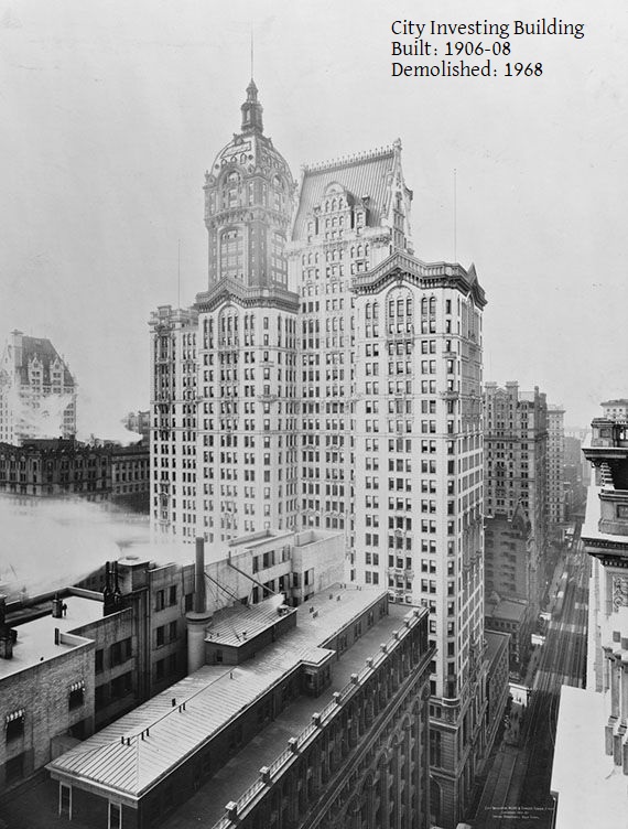 oldworldex's tweet photo. The City Investing Building, also known as the Benenson Building, in NYC.  Easily accomplished in 1908 in two years.  The narrative is a blend of comedy and tragedy. https://t.co/pdIfIJWyFB