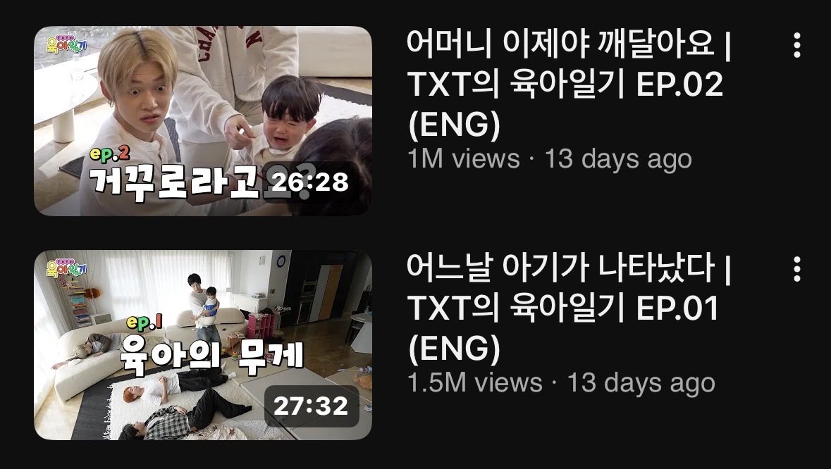 astrozzn's tweet photo. the way EVERYONE is tuning into parenting diary is wild 

like the first two episodes already surpassing 1M views?? (keep in mind most moas already saw the episodes on other channels before this official release)

+this channel has less than 55k subscribers 

this show is crazy https://t.co/qIJOjyaKJh