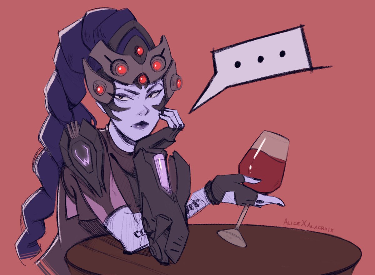 AliceAlacroix's tweet photo. quick sketch I did of widow after one of my ow games... I felt like drawing my mood 😅

#widowmaker #overwatch https://t.co/8zCVYk2Q7u