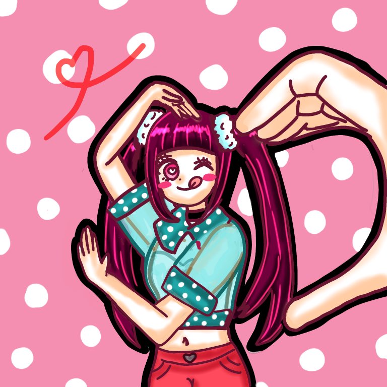 nonnonchan333's tweet photo. 遠近法ハート❤️

#イラスト　#二次創作  #創作イラスト 
#デジタルイラスト
 #デジタル絵　#女の子イラスト 
#絵柄が好きっていう人にフォローされたい  
#絵描きさんフォロバ100 
#絵描きさんと繫がりたい 
#イラスト好きさんと繋がりたい https://t.co/t8sivAr0KK