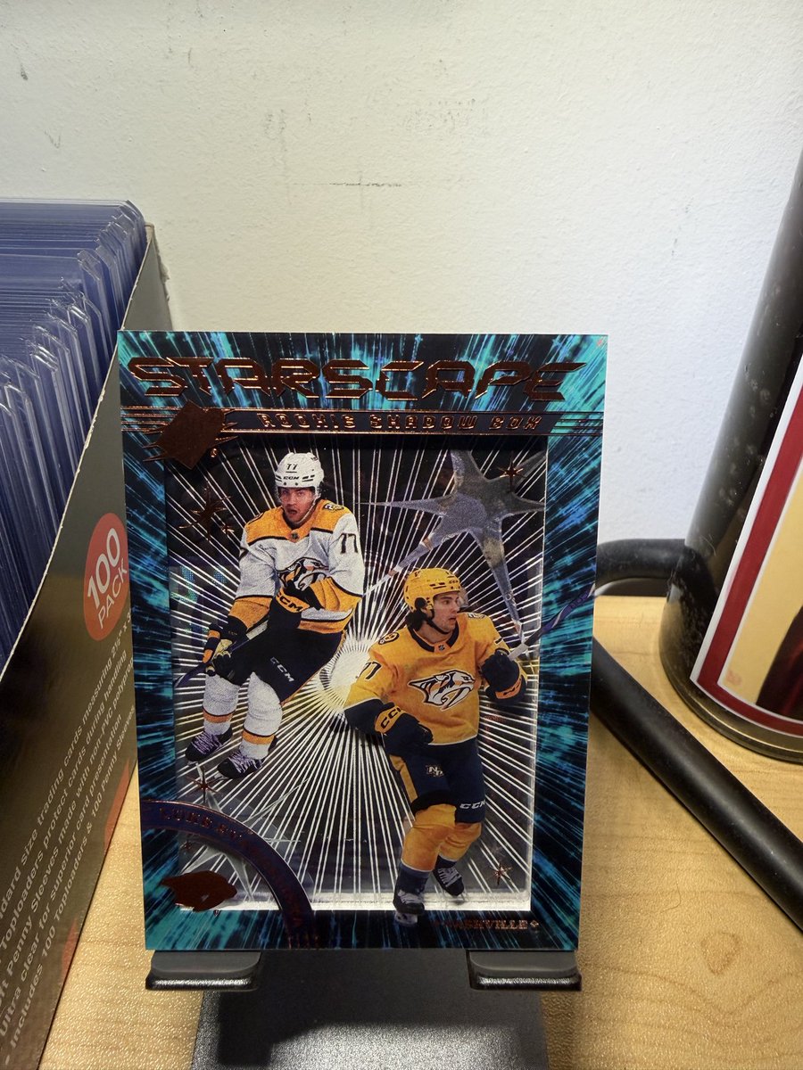 BasedCardGuy's tweet photo. Check out 2023-24 SPx Starscape Shadow Box Rookies Luke Evangelista #SS-25 Rookie RC https://t.co/QSYeUR1HnS #eBay via @eBay #TBBReposts #TBBCrew #CardsForSale #NHL #ShadowBox https://t.co/q0znXo9FSx