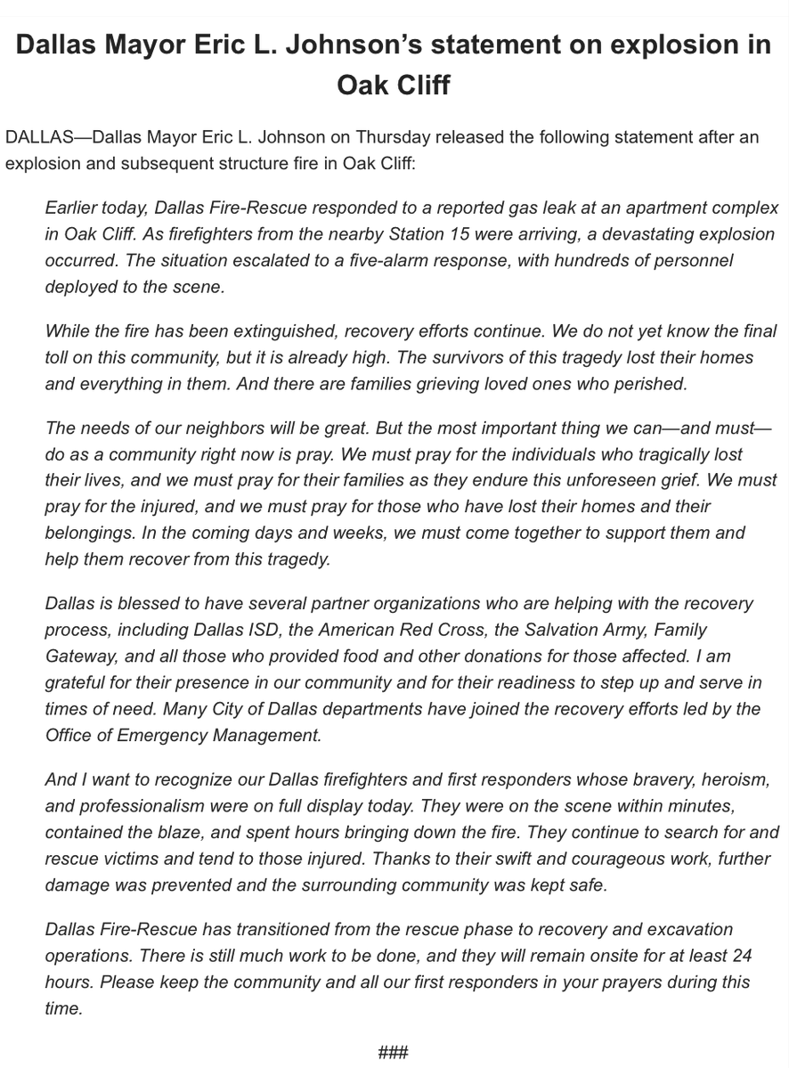 Mayor Eric L. Johnson tweet media