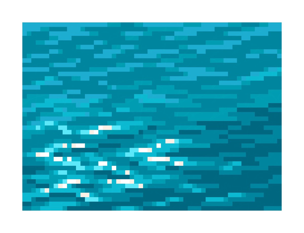 水面3」 #ドット絵 #pixelart