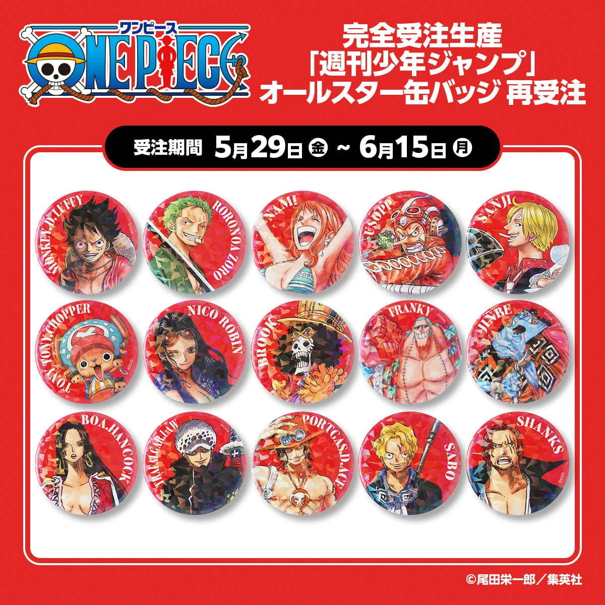 ワンピース　オールスター缶バッジ　コンプリート　全100種 ジャンプキャラクターズストア on X: 