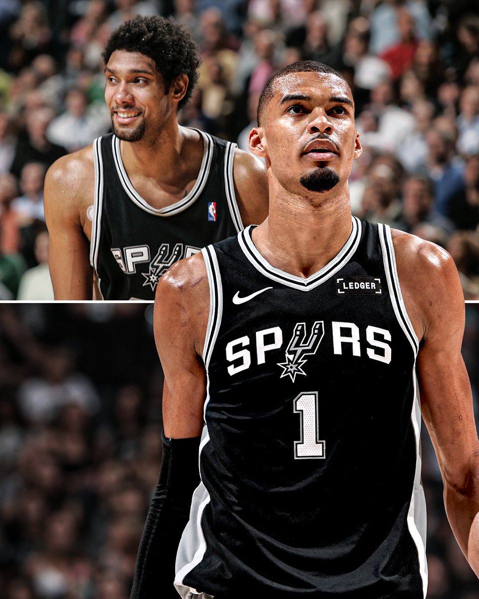 ESPNInsights's tweet photo. Game 6 was Wemby's 8th game with 25+ PTS and multiple blocks this postseason, the most in a single postseason in Spurs history (surpasses Tim Duncan in 2005 &amp; 2006) 🔥
 
It's also the most such games by any player in a single postseason since Shaq had 10 in 2002. https://t.co/AuqDZHqXuJ