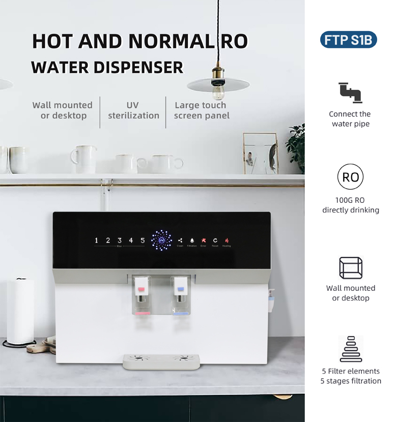 Filterpur1's tweet photo. FTP S1B RO dispenser: wall/desktop, 100G, 5-stage, UV, auto flush, dual outlets. Pure &amp; hot on demand.

📩 sale@filterpur.com
🌐 https://t.co/CubKTjDZmv

#waterdispenser #rowater #filterpur https://t.co/gZkj1d0KJe