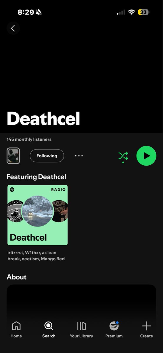 deathcel_'s tweet photo. everything is gone on spotify https://t.co/Q1YNuIxAsk