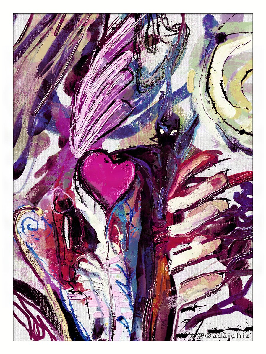 adaichiz's tweet photo. 今日は何の日？
「幸福の日」

胸の隣の灯。

#幸福 #デジタル壁画 #アート #絵 #art https://t.co/kRS3zq3mDX