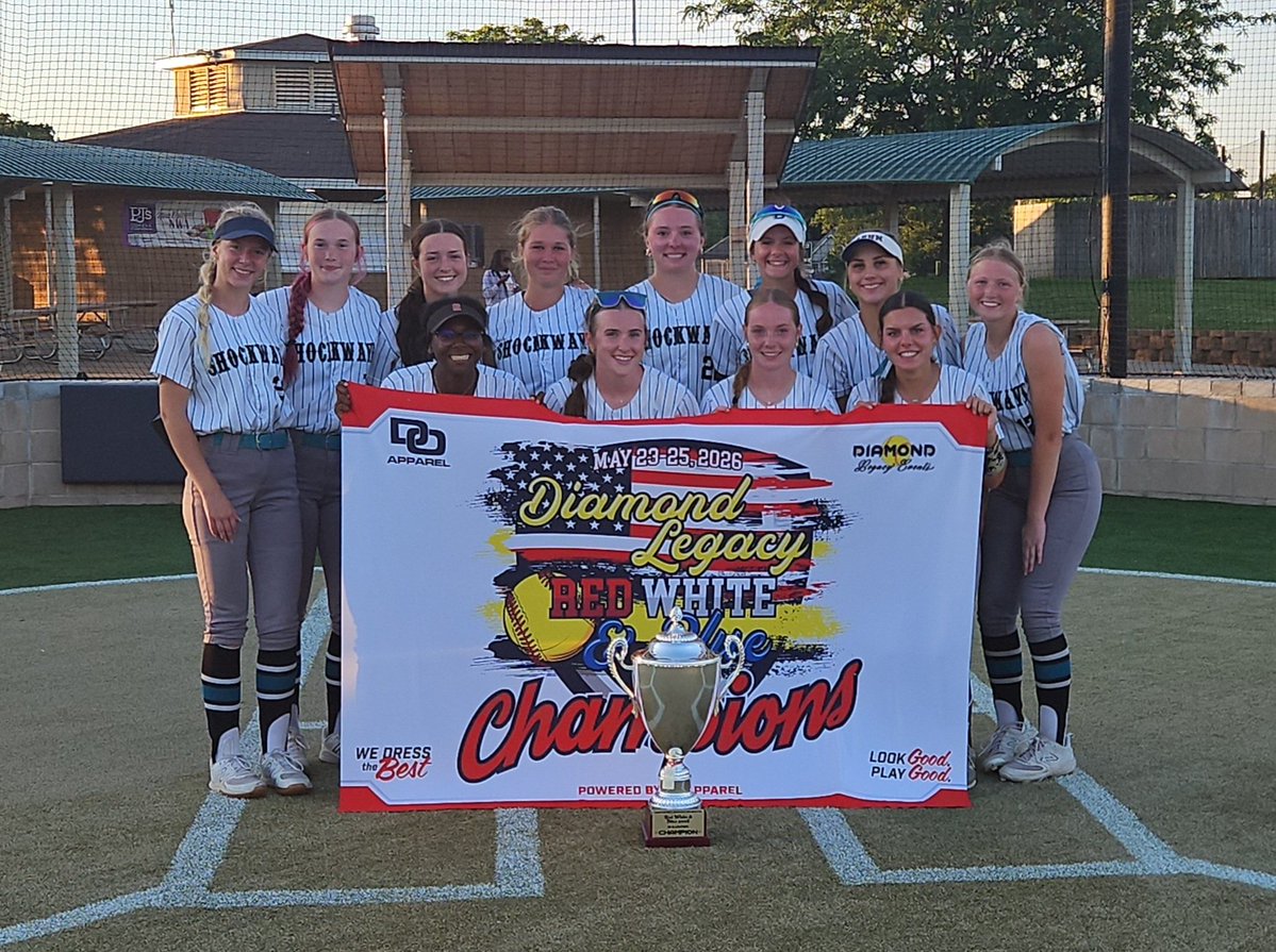 EmilyC2027's tweet photo. Travel season kicked off with a bang this weekend, bringing home the Championship at the Diamond Legacy Red, White &amp; Blue PFG Tournament in Rogers, AR with a huge win over Top Gun Nationals. 

Big weekend at the plate for me too:
5 BB | 4 1B | 2 2B | 3 3B | 2 HR in 9 games https://t.co/w4hmDZQKNT