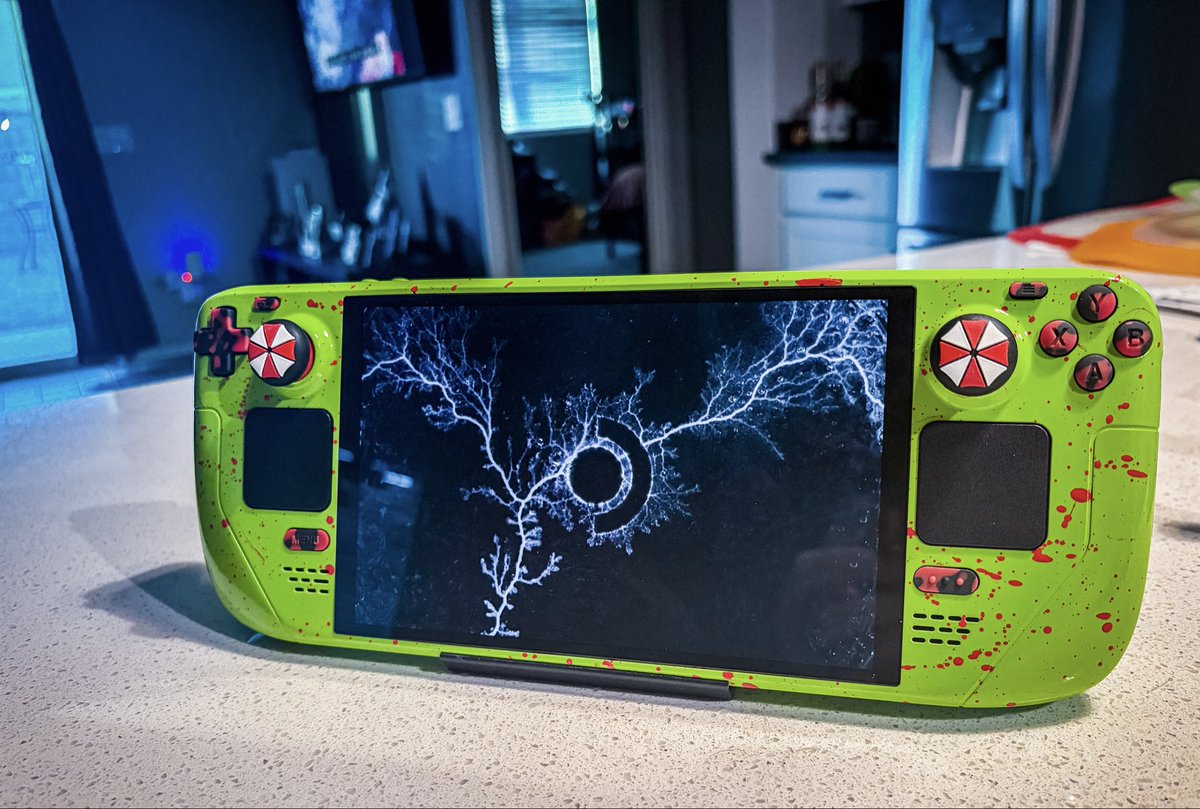 Its_Just_Rob_85's tweet photo. Custom buttons are in, and now the theme is complete! Big shoutout to @deckbuttons Now for the controller! #Steam #SteamDeck https://t.co/wMXZkxynMZ