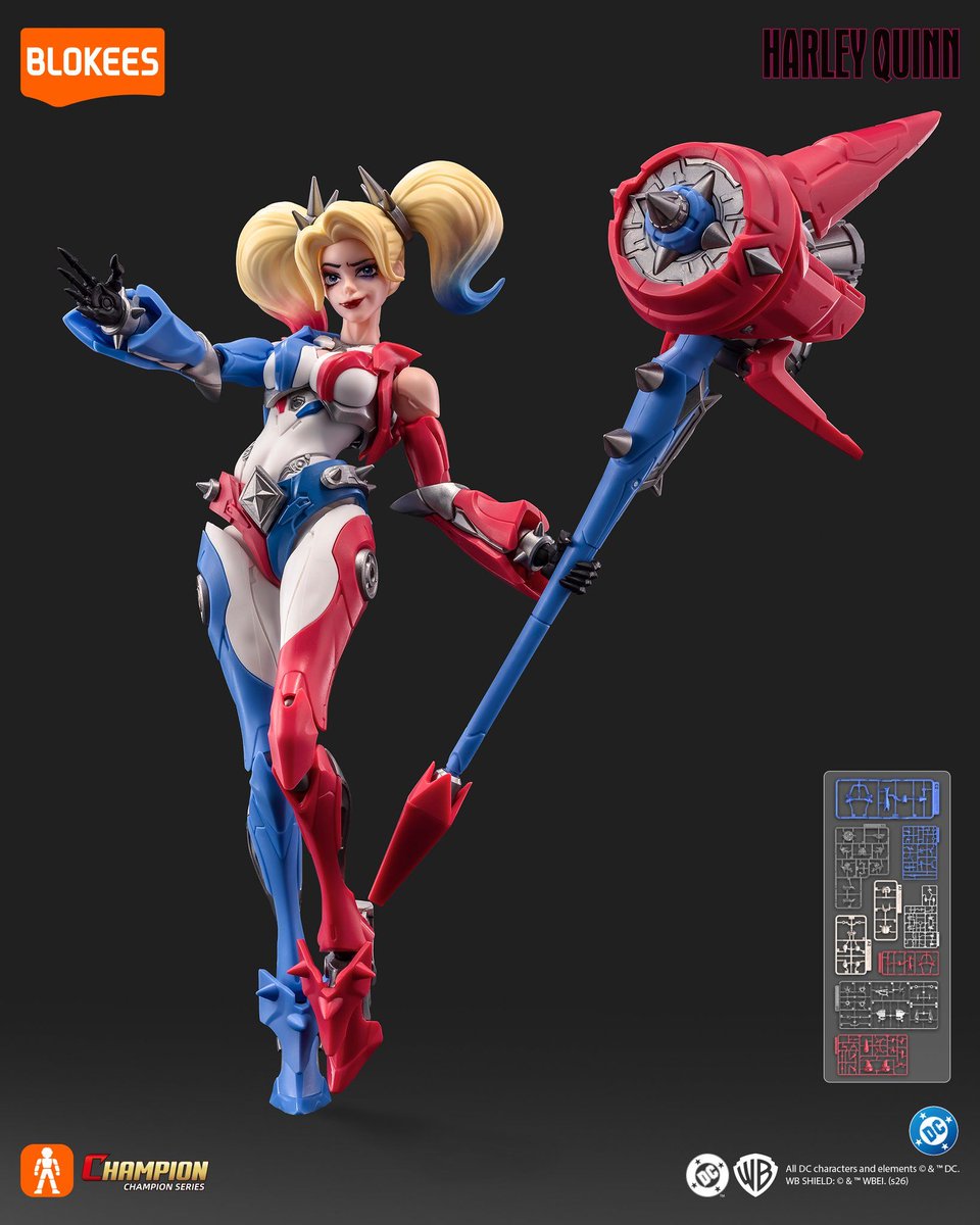 preterniadotcom's tweet photo. Blokees DC Comics Champion Class Harley Quinn Model Kit. https://t.co/isBRsEXsGL