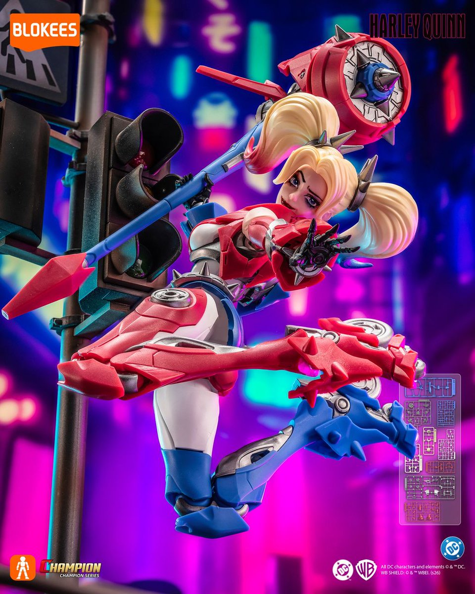 preterniadotcom's tweet photo. Blokees DC Comics Champion Class Harley Quinn Model Kit. https://t.co/isBRsEXsGL