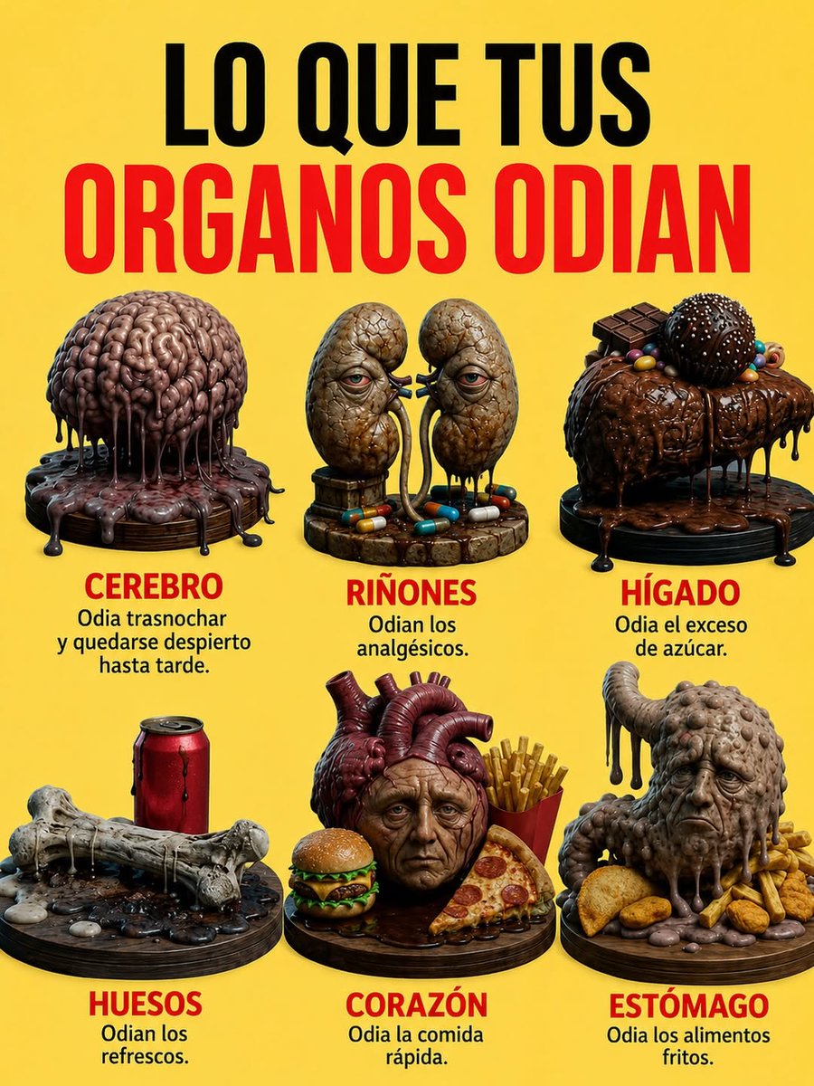 MasterNotesX's tweet photo. Lo que tus órganos odian:

-Hilo- https://t.co/cYrSsB7mlE