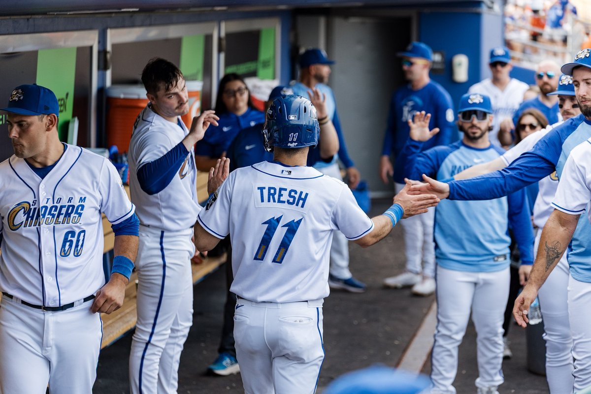 OMAStormChasers's tweet photo. Luca Tresh hit a two-run home run but the Chasers fall to Redbirds in extras, 5-4.

The series against Memphis will continue tomorrow at 6:35 p.m. and it will be our Hometown Hero Game presented by @TMobile and postgame fireworks.

RECAP: https://t.co/oVzZHUCyMW https://t.co/LWmcxNPKjS
