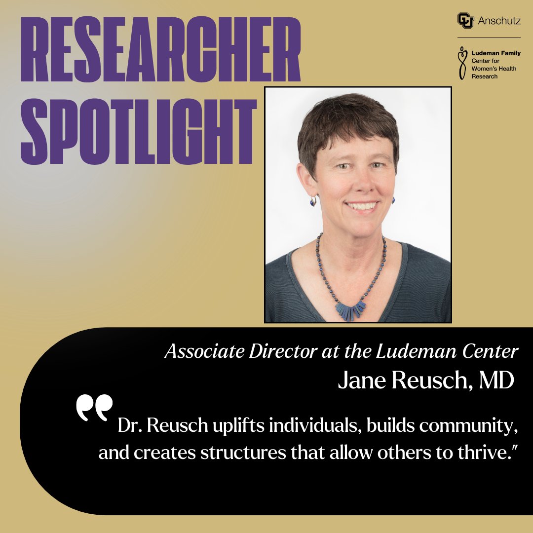 LudemanCenter's tweet photo. Congratulations to Ludeman Center Associate Director Jane Reusch, MD,  for being recognized at the 2026 Distinguished Faculty Professionalism Awards at @CUAnschutz for her research on diabetes metabolism, exercise intolerance &amp; women’s health. Read more.

https://t.co/iHuXB0MRtT https://t.co/3ZTD6f8kWA