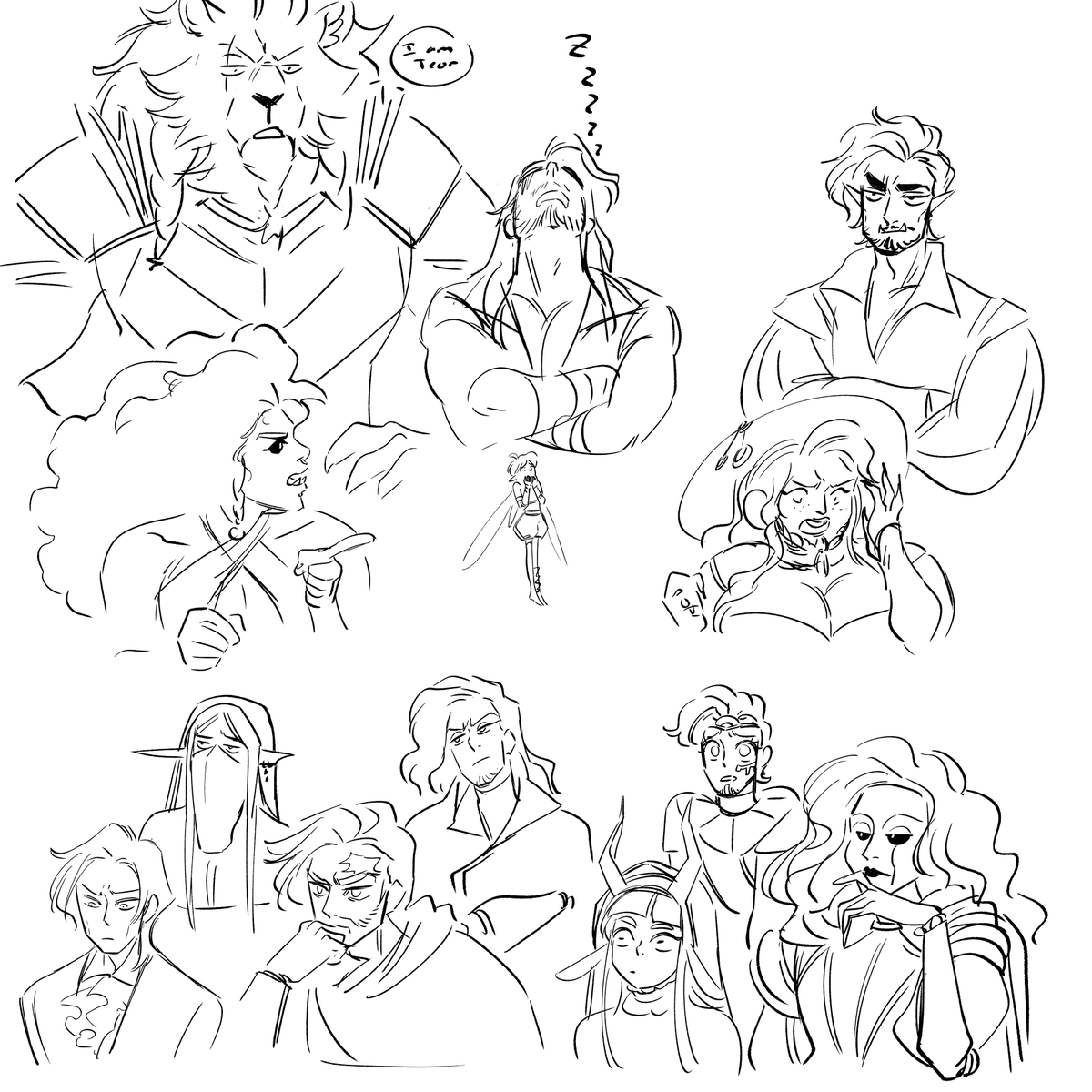 hackedmotionart's tweet photo. I missed so many good jokes and moments but I had to get them all in one drawing at least once #criticalrolespoilers https://t.co/uTB3B0j2My