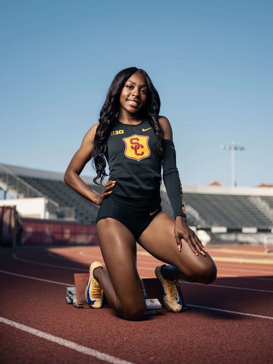 USC_Track_Field's tweet photo. Three more big Qs ‼️

Women’s 200m:
Dajaz DeFrand - 22.57
Christine Mallard - 22.84
Rachael Uvieghara - 23.07

#FightOn | @BlkGrlSunscreen https://t.co/GvAB0ds2BU