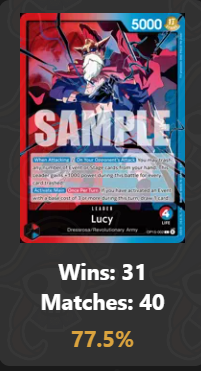 B_Refe's tweet photo. Based on testing, Lucy feels good to play in OP16. Need to test some more. Updating guide soon! https://t.co/8ucHuctfOJ