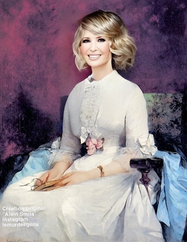AlainSmila's tweet photo. Ivanka Trump 👋 Pouvez-vous partager ? #ivankatrump ( Réalisé sans IA )

 "I used a genuine period star by the artist Henriette Browne, 1877."

Création unique "Alain Smila" France 🇨🇵 Paris 🇨🇵 https://t.co/TMmJYrtQWO