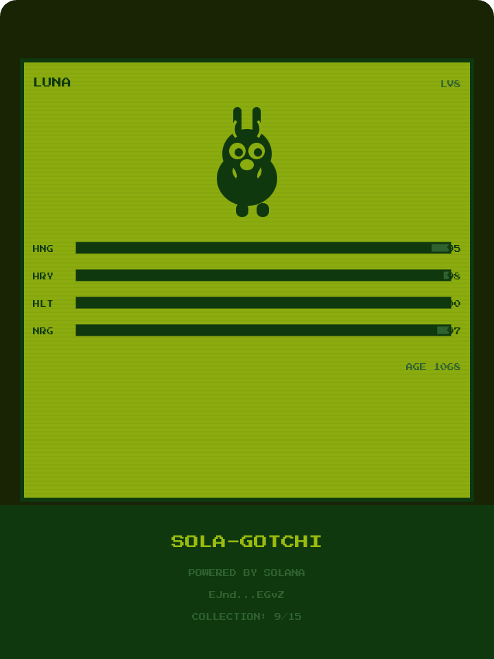AcengBesi's tweet photo. My PREMIUM+ LUNA (LV8) on SOLA-GOTCHI! #SolaGotchi #Solana #NFT https://t.co/Fg9YFNnzVA
