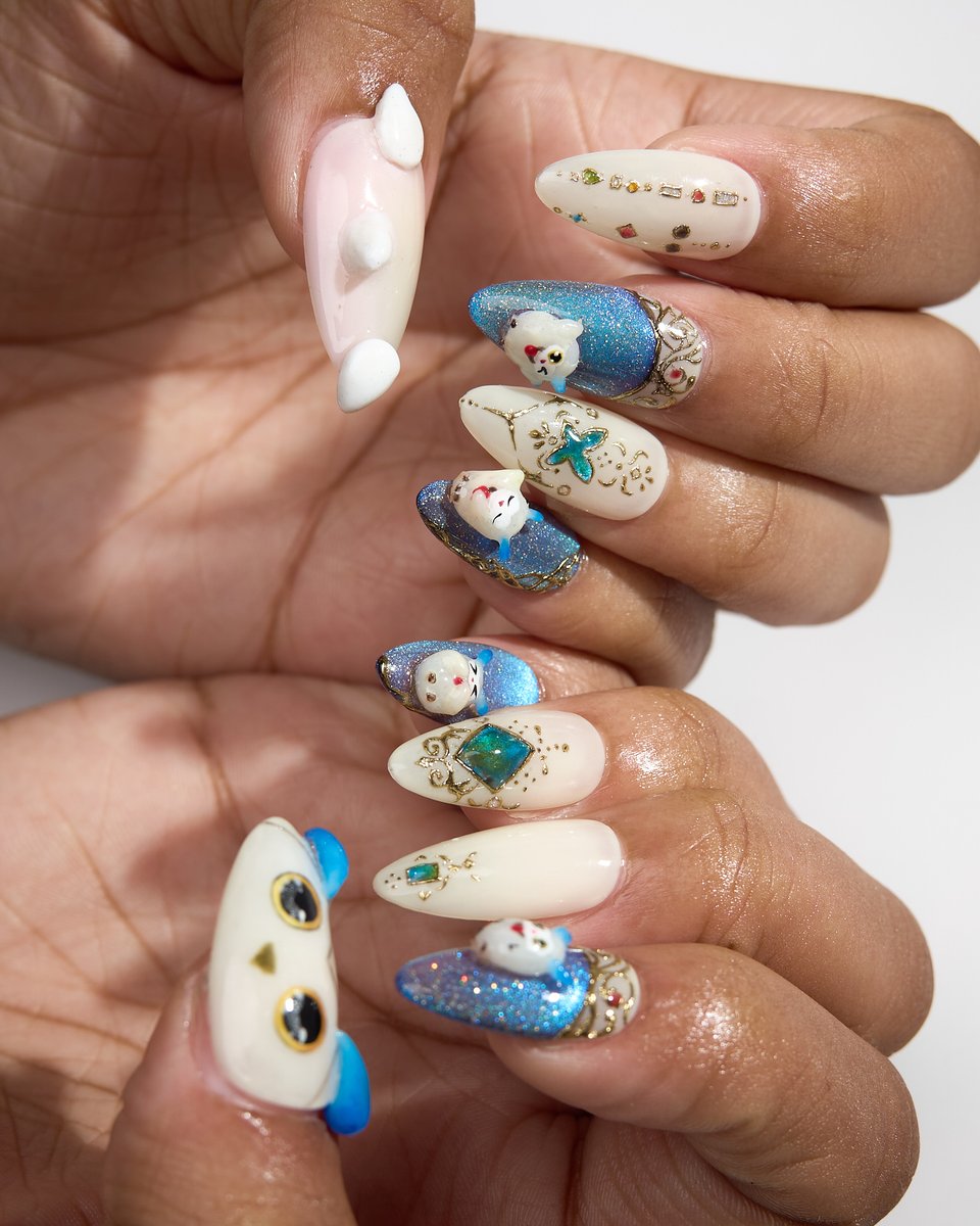 TalesofSeries's tweet photo. Who (hoo!) made this press on nail set? 💅🏻 

We have nail_it_ss (IG) to thank for this fanciful manicure featuring Hootle from Tales of ARISE! 🦉 #TalesofARISE https://t.co/z9KoU0VZVb