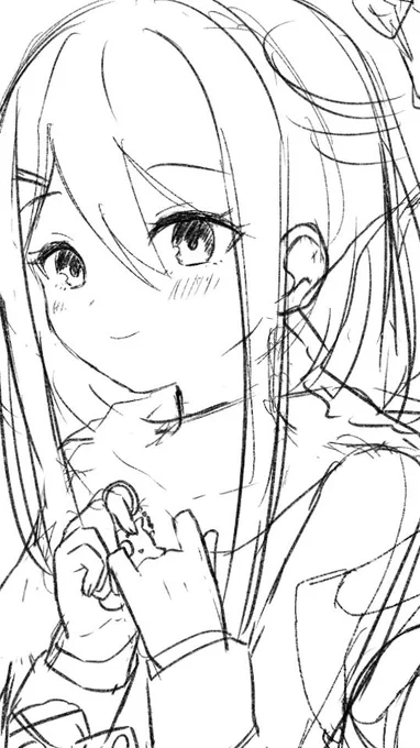 めっちゃ元気!これは当日出せなかったるい誕絵のラフ!!!!! 