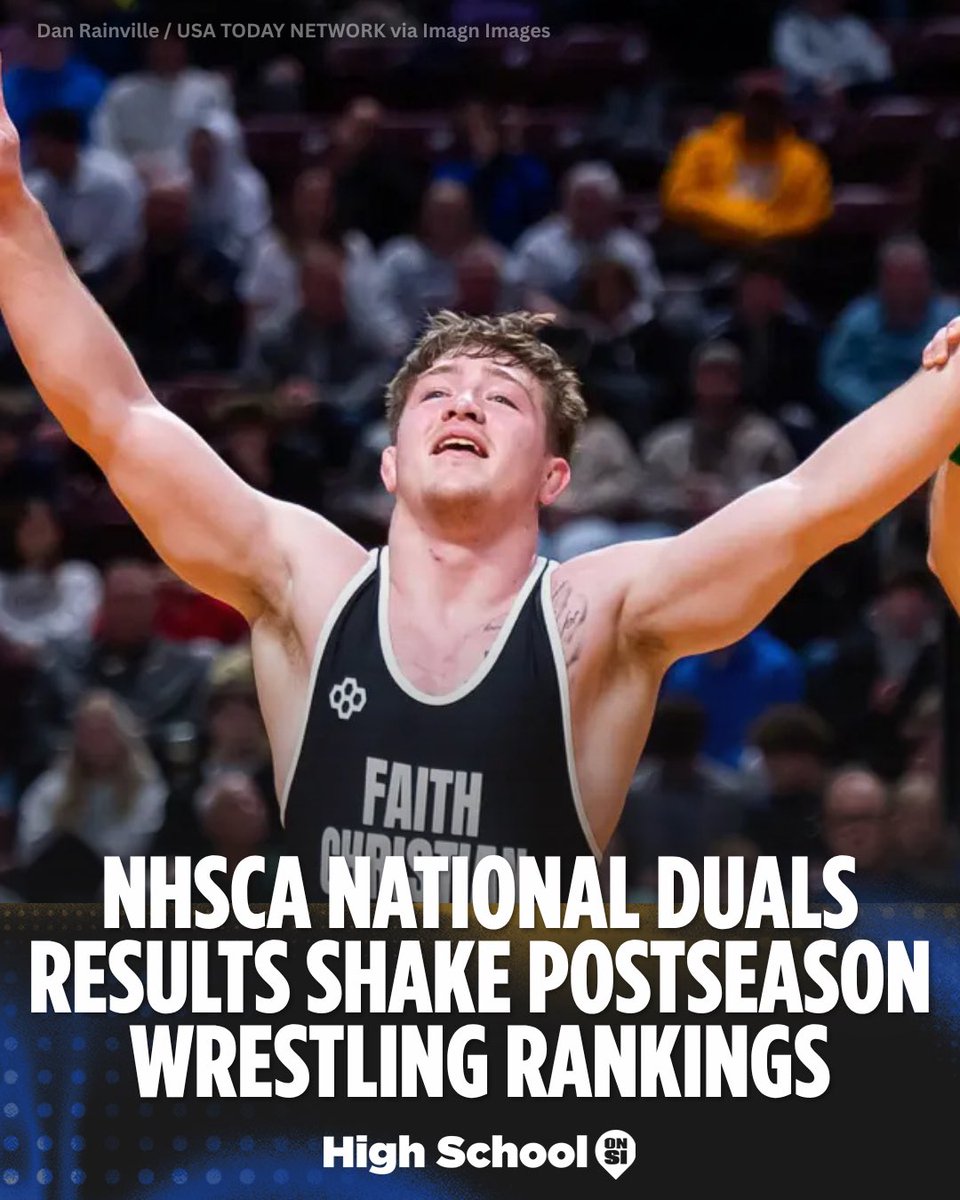 HighSchoolOnSI's tweet photo. NHSCA National Duals Results Shake Up the Latest High School On SI Postseason Wrestling rankings 🤯🤯

Read the full article⬇️ https://t.co/DANEEgQiEV
