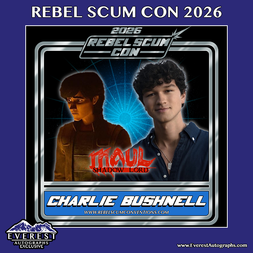 EverestAutosInc's tweet photo. A few more late @rebelscumcon additions that will all be up and available for the official Autograph Pre-Order & Send-In Service shortly!

#EverestAutographs #EverestAutographsInc #RebelScumCon #CharlieBushnell #DennisHaysbert #AJLoCascio #ScottWhyte #StarWars #StarWarsMaulShadowLord #MaulShadowLord