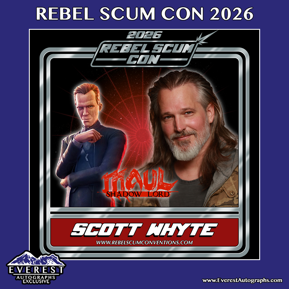 EverestAutosInc's tweet photo. A few more late @rebelscumcon additions that will all be up and available for the official Autograph Pre-Order & Send-In Service shortly!

#EverestAutographs #EverestAutographsInc #RebelScumCon #CharlieBushnell #DennisHaysbert #AJLoCascio #ScottWhyte #StarWars #StarWarsMaulShadowLord #MaulShadowLord
