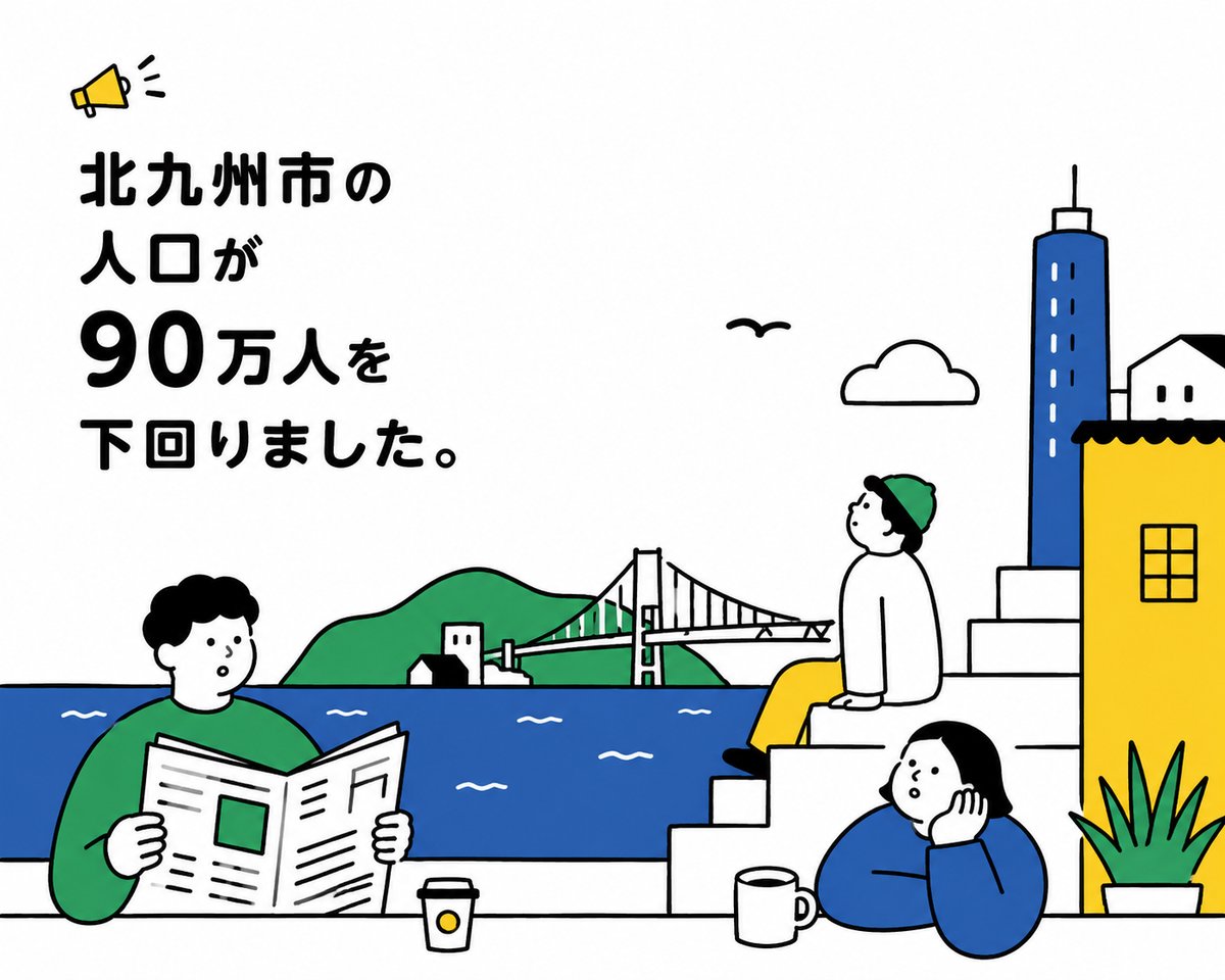 Iko_sumo's tweet photo. 《今日の編集部コラム 👀》

北九州市の人口が初めて90万人を下回りました。
でも感じるのは、
挑戦する人はむしろ増えているということ。
人口減少はもちろん大きな課題だけど
まだまだ北九州には、数字だけでは見えない魅力と可能性があります。

👇 詳しくはこちら 👀
https://t.co/MtJPiPQNLo

#行こう住もう #北九州 #行こう住もう北九州