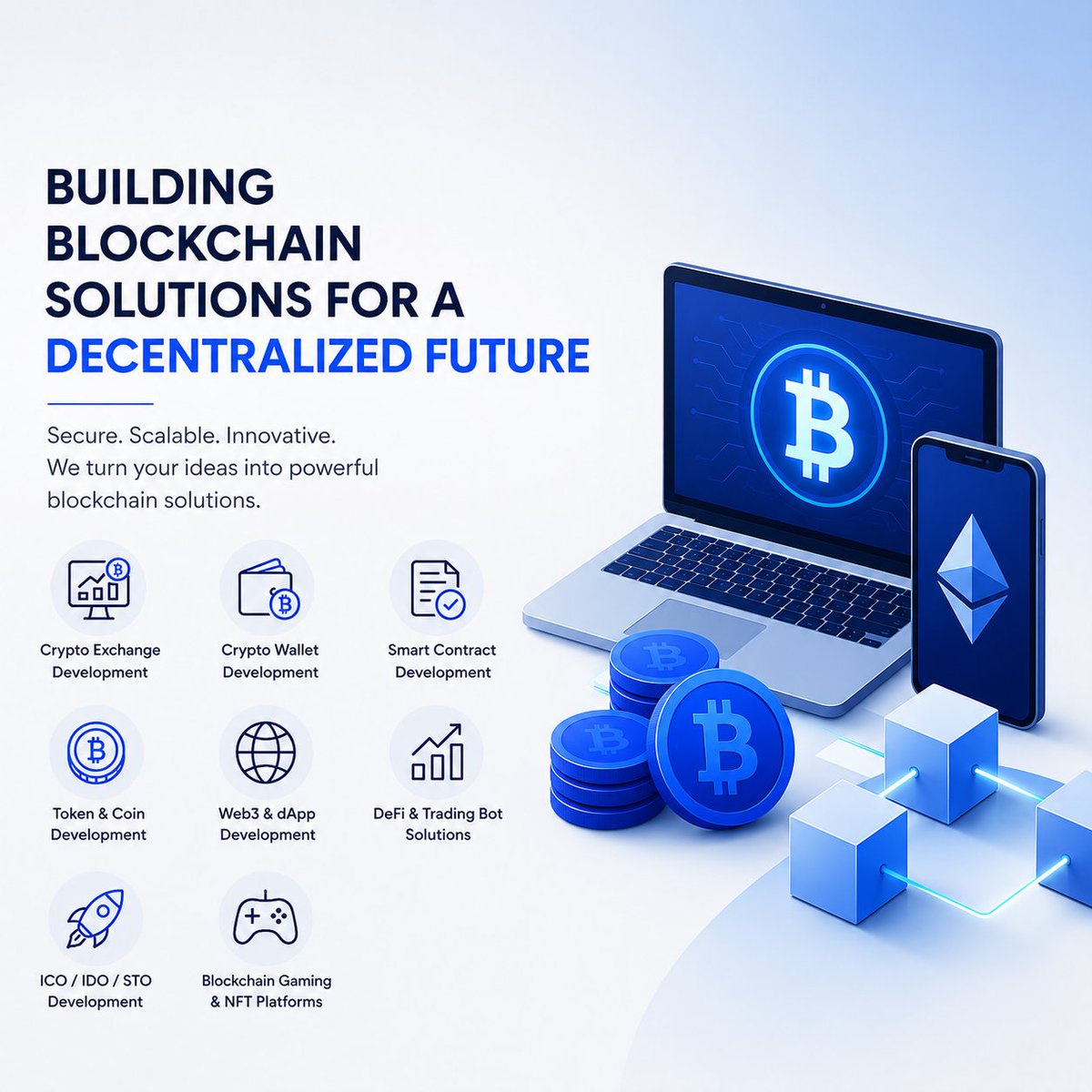 CoinDeveloperIN's tweet photo. 🌐 Innovation is driven by decentralization. 
Coin Developer India offers powerful blockchain solutions to startups &amp; enterprises globally. 🚀

🔹 Creation of Tokens 
🔹 Decentralized apps 
🔹 Intelligent Contracts 
🔹 NFT Marketplaces 
#BlockchainDevelopment #Crypto #Web3 https://t.co/9tqXsm0XaA