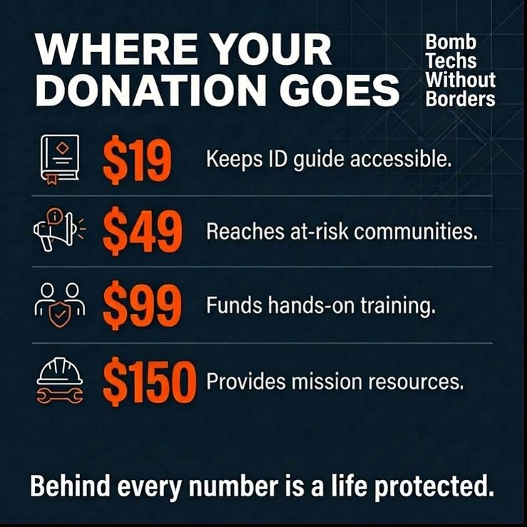 bombtechs's tweet photo. Curious about how your donation to BTWOB makes a difference? https://t.co/dT8gUzQ880