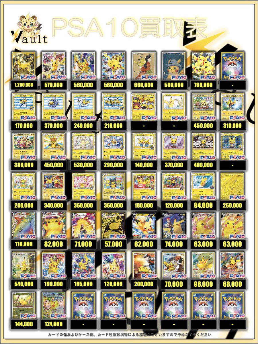 ポケカPSA10強化買取】⚡️5/29更新 ポケカPSA10の買取表になります