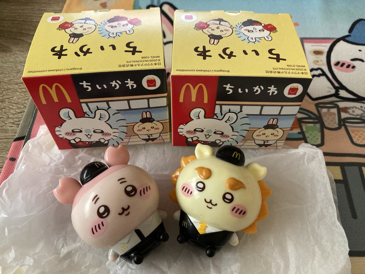 wangoldenchi's tweet photo. ハッピーセットゲットできた🤗
マックの店員さん、忙しい中笑顔の対応ありがとうございました🙏見習わないと〜 https://t.co/Xqyw7EyT3X