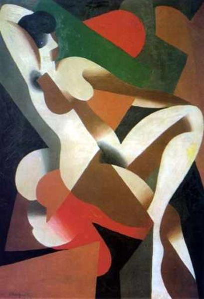 artistmagritte's tweet photo. Donna (1923) shows Cubism reaching its limit for Magritte. He'd been reading Dadaist pamphlets, and his friend E.L.T. Mesens was guiding him toward radical circles. The formal vocabulary that had shaped his early work was becoming a cage he'd soon break open. #artbots #magritte https://t.co/PYsjbV4133