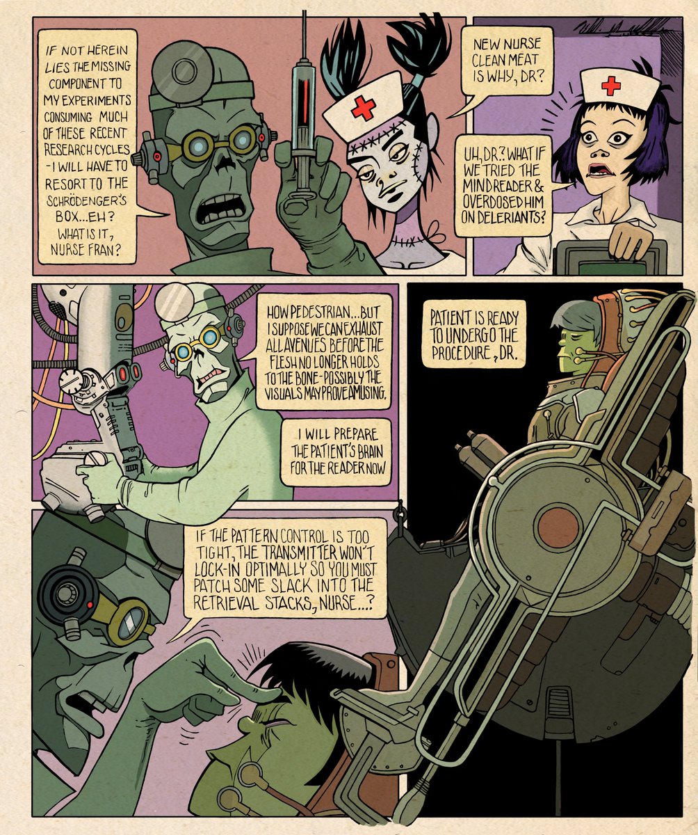 3lix13's tweet photo. process for current page
#Murdoc #Gorillaz #Thumbnails #JamieHewlett #FrankensteinGirls #DrOctagon #DamonAlbarn #Noodle #KoolKeith #Comics #Process #Sketchbook #Ink #Pencil #ComicBookPage #ComicBook #Cartooning #Layout #SciFi #DigitalColor #hiphop #nurse #TVPaint #hewl #lore https://t.co/CiZWUdfRii