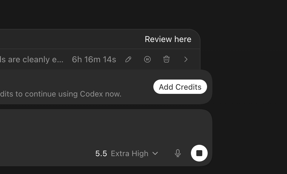 buildwithdjdev's tweet photo. @ClaudeDevs Codex goal is still going on https://t.co/wWs3PWwQHf