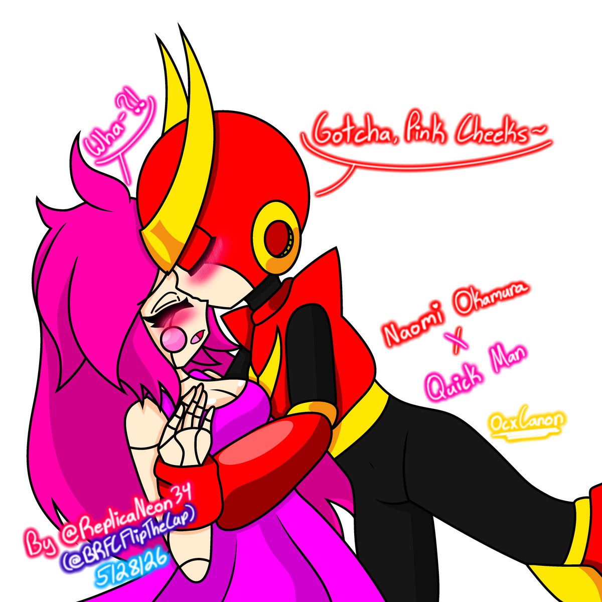 ReplicaNeon34's tweet photo. Naomi wasn't paying attention until Quick Man was fast enough to give her a small peck.
(🔄Appreciated.)
#ibisPaint
#MegaManOc
#QuickMan
#OcxCanon
🚫DON'T REPOST/TRACE/STEAL/USE/Ai TRAIN MY ART WITHOUT MY CONSENT OR CREDIT!! COMMENT/PING/DM ME IMMEDIATELY IF THAT HAPPENS!!!🚫 https://t.co/ooBJvJeoYA