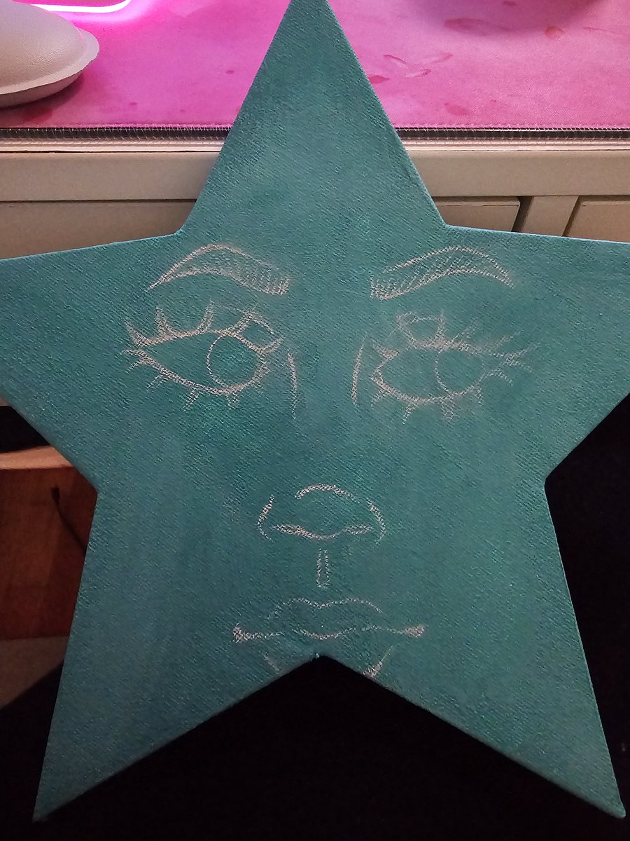 icybellaboop's tweet photo. Work in progress 💙 #star #canvas #oilpainting #blue https://t.co/FjpHEcld5f