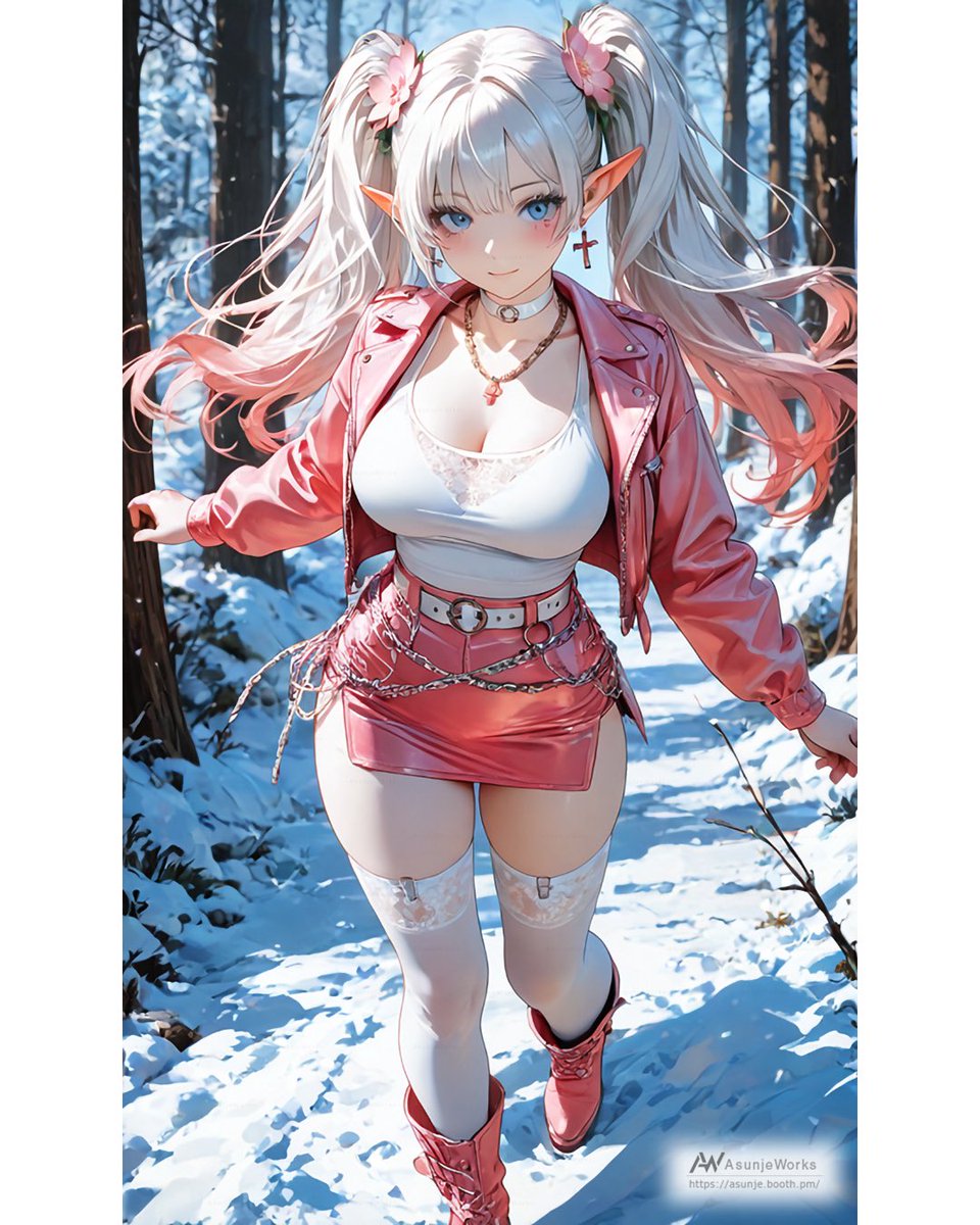 AsungeWork's tweet photo. 雪の中なのに、その格好。❄️🌸 寒そう？それとも最強？👀
Snow everywhere, but she chose that outfit. ❄️🌸 Cold… or simply unstoppable? 👀
#AIart #OriginalCharacter #AnimeArt #ElfGirl https://t.co/r8bbzpdcR8