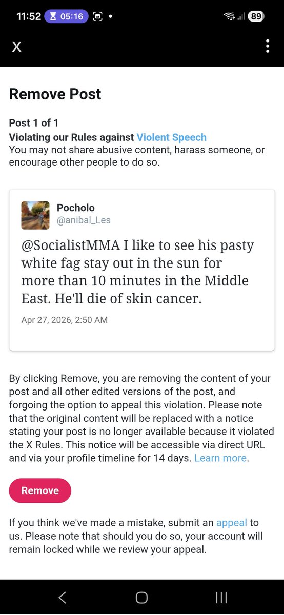 anibal_Les's tweet photo. @twitter @x @elonmusk on you're really fuckin reaching on this one mf. Saying the truth about white people staying out in the sun and getting cancer is now threatening people?  @grok  Saying that white people get cancer from staying out in the Sun to long is a threat? https://t.co/xCTX4H6YWa
