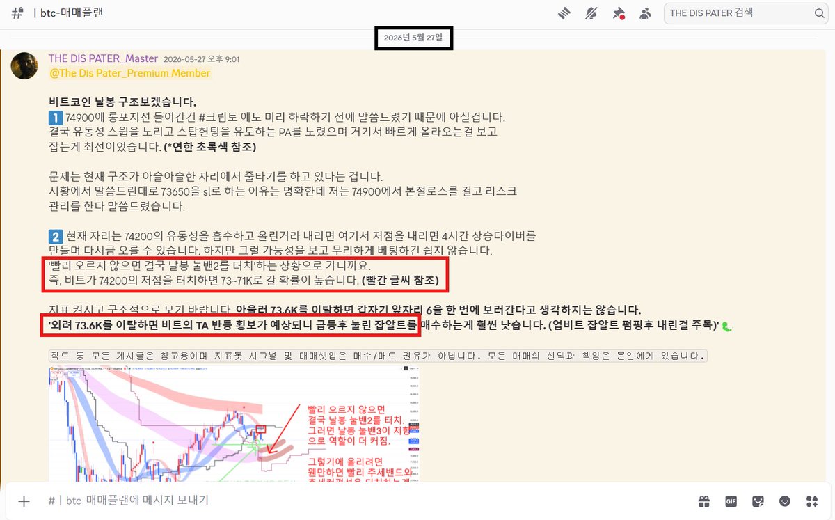 AIN_INV's tweet photo. bitcoin:native 

- 5/23 매수 이후, 27일 PA진척도가 마음에 들지 않았으며 날봉상 눌밴2까지 눌릴 시나리오를 고려

- 72~70K에서의 매수세를 기대하며 70.5K 미이탈시 다음주 반등을 기대 https://t.co/s3ZOhcTWUd