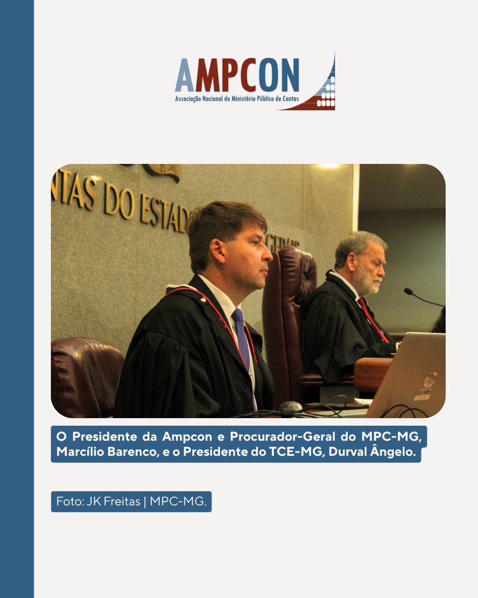 AMPCON_MPC's tweet photo. Última atuação do Presidente da Ampcon como Procurador-Geral do MPC-MG foi acompanhada por homenagens e referências à sua participação nas tratativas para recomposição de recursos constitucionais.

Confira a matéria completa em nosso site. https://t.co/scCPXORxa9