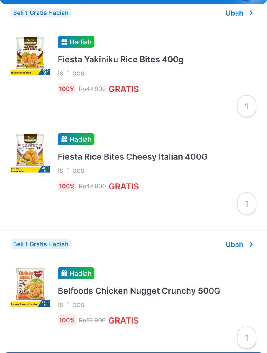xkode06's tweet photo. Promo Klik Indomaret B1G1

*Produk Fiesta tertentu
*Favour Facial Tissue 200s
*Cat Choize Cat Food 1.2kg

Banyak jga Promo B2G1 di apps
https://t.co/lAvJ33cX3f https://t.co/4WYq2LsSki