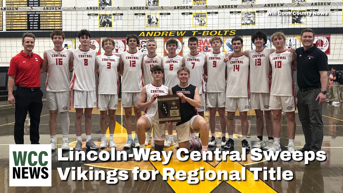 WillCookNews's tweet photo. Lincoln-Way Central Sweeps Vikings for Regional Title by Claude Martinez.

Article link: https://t.co/KZiXhCNCmG

#wccn #wccnews #willcookcountynews #lincolnwaycentral #ihsavolleyball https://t.co/OgJNwlGTFO