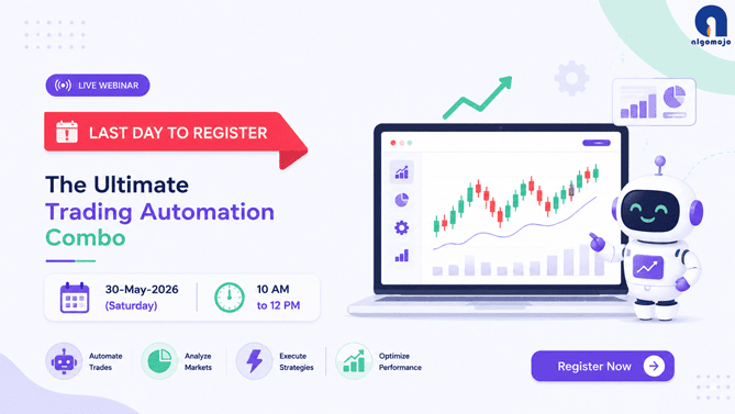 algomojo's tweet photo. 🚨Last Day to Register!

🚀The Ultimate Trading Automation Combo

Discover how automation can help you trade faster, smarter, and more efficiently with Algomojo.

📅30-MAY-2026 (Saturday)⏰10 AM – 12 PM

🔥Don’t miss the live demo session!
https://t.co/HwmGS2l9Fz https://t.co/xQMlpHQJ1Z