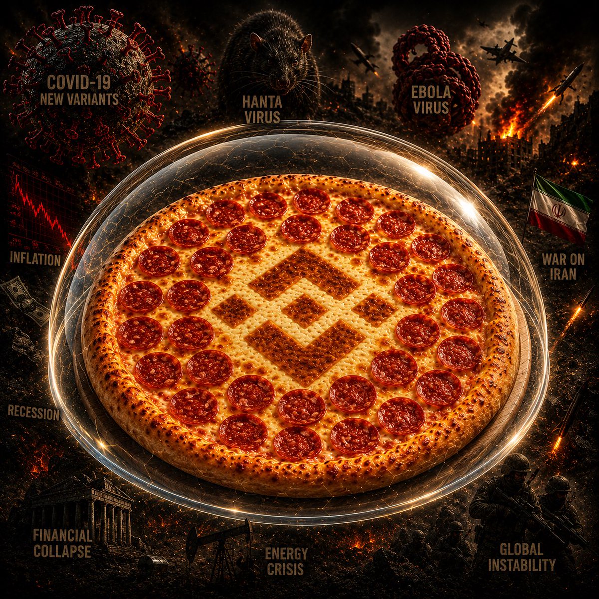 sokvantha's tweet photo. A symbol of economic resilience in a turbulent world. 🛡️✨

Through war and pandemics, humanity’s strength—and our financial future—remains unshakeable. 
#BinancePizza   #cambodia https://t.co/t3lVPM5Vu8